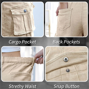 Shorts cargo pour femmes de qualité supérieure avec tissu résistant, coupe confortable, plusieurs poches utilitaires, mouvements flexibles et design élégant - Product Image 5