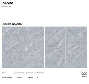 Dalles de carrelage en porcelaine texturées, résistantes à l'usure, brillantes et polies, 600x1200 mm, pour sol, carrelage en porcelaine émaillée de luxe, imitation marbre - Product Image 5