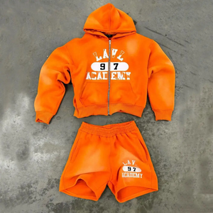 Ensemble sweat à capuche et pantalon de survêtement rose personnalisé 500 GSM-Prix de gros, prêt à expédier, Offre Spéciale pour impression sur demande et détaillants - Product Image 6