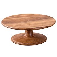 Ronde Caketribune Emaille Afwerking Voor Beste Kwaliteit Houten Cup Cakeserver Stand Voor Tafeldecoratie Taartstandaard