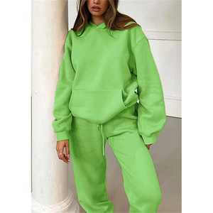 Wholesale Price Top Selling <b>Women</b> Oversized Pullover <b>Hoodie</b> & <b>Leggings</b> <b>Set</b> Ladies Tracksuit for Winter <b>Women</b> Oversized Tracksuit - Product Image 2