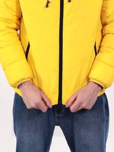 Chaqueta de bombardero de burbujas acolchada amarilla de calidad superior Casual de moda nueva moda invierno al aire libre Parka con capucha chaqueta de burbujas Softshell - Product Image 4