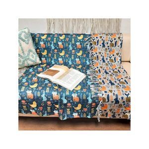 Jeté de lit pour chambre à coucher, en tricot doux de viscose de bambou, motif voitures spéciales pour enfants, 55x75 pouces, ISO 9001, Inde, pour les acheteurs à la recherche d'un jeté léger et respirant - Product Image 2