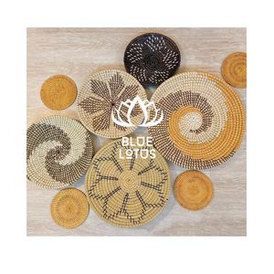 Meilleur choix : Panier suspendu en jonc de mer pour l'art floral décoratif et un rangement écologique pour les articles ménagers durables - Product Image 1