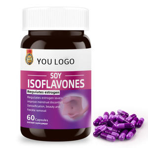 Hot Sale Natürliche Östrogen-regulierende Nahrungs ergänzungs mittel Soja-Isoflavone-Kapseln für Menstruation beschwerden und Linderung der Wechseljahre - Product Image 1