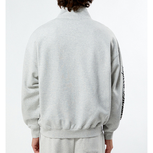 เสื้อสเวตเชิ้ตคอกลมสำหรับผู้ชายเสื้อสเวตเตอร์เข้ารูปปกติไม่มีลายออกแบบได้ตามต้องการ - Product Image 4