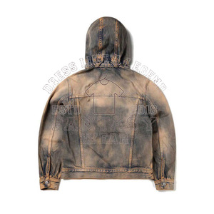 เสื้อแจ็คเก็ตยีนส์ฮู้ดดี้ลำลองและสตรีทแวร์สำหรับผู้ชาย ดีไซน์พรีเมียมสั่งทำพิเศษ ยี่ห้อ FANTASY WEAR OEM 2026 ได้รับการรับรองมาตรฐาน CE ISO - Product Image 2