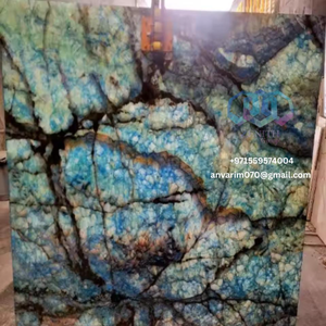 Dalles d'onyx polies violettes, bleues et dorées pour panneaux muraux décoratifs, salle de bain, design d'intérieur - Product Image 5