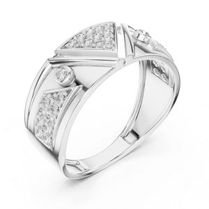 แหวนครบรอบเพชรทรงกลมที่เพาะเลี้ยงในห้องปฏิบัติการทองคำขาว 14K สำหรับผู้หญิง |   เพชรที่เพาะเลี้ยงใหม่ - Product Image 6