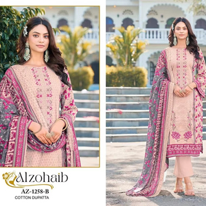 Ropa étnica Premium Algodón puro estampado Digital Un Stitch Salwar traje elegante étnico mujeres fiesta boda desgaste Festival Regular Wear - Product Image 1