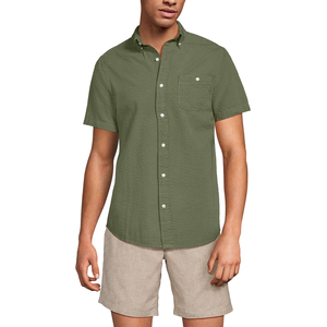 เสื้อเชิ้ตลำลองผู้ชายแขนสั้นสวมใส่สบายเนื้อผ้าเครปพรีเมี่ยม - Product Image 4