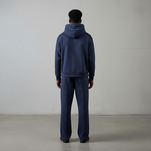 Survêtement unisexe personnalisé OEM pour l'hiver, style streetwear, délavé à l'acide, grandes tailles, écologique, avec logo brodé et imprimé, 100% coton - Product Image 3