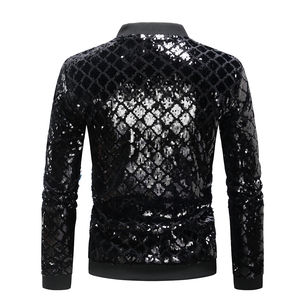 Latest Design Lightweight Canvas Men's Breathable Plus Size Knitted <b>Sequin</b> <b>Jacket</b> Front Logo for Winter New Style High Quality - Product Image 2