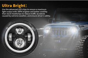 Morsun-faro led para coche <span class=keywords><strong>Land</strong></span> <span class=keywords><strong>Rover</strong></span>, luz brillante de 7 pulgadas con señal de giro DRL para jeep wrangler jk, 90/110 - Product Image 6
