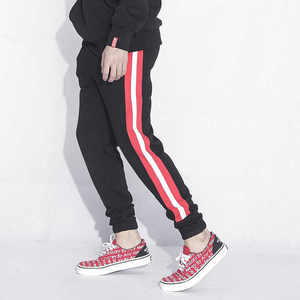 Hot Selling High-Quality Anti-Wrinkle Plain Dyed Man Trouser | 2024-25 Side Striped <b>Jogger</b> Pants <b>Slim</b> Fit with Custom Logo - Product Image 3