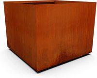 Jardinière en métal en acier Corten, tailles rectangulaires, jardinières modernes en acier