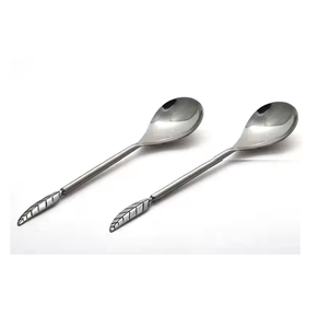 Juego de servir de acero hecho a mano al por mayor para bodas, cuchara para ensalada, utensilios de tamaño estándar, los más vendidos - Product Image 2