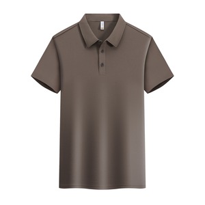 2024 hommes décontracté Streetwear Golf pour polos séchage rapide coton Polyester tissé Jersey à la mode solide manches courtes - Product Image 1