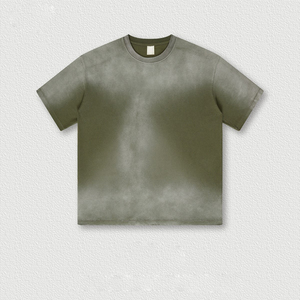 Camiseta de hombre de gran tamaño de longitud larga pesada de algodón 100% lavado con ácido vintage personalizado estampado ropa de calle transpirable - Product Image 6