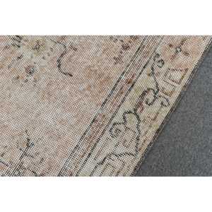 Tapis turc vintage 3,6x6,9 pieds, tapis d'intérieur, gris brun, motifs plantes et arbres, en laine - Product Image 5