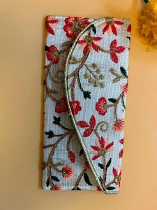 Shagun กระเป๋าคลัทช์ปักลายหรูหรา, กระเป๋าคลัทช์ Punjabi สำหรับ Diwali รอมฎอนสำหรับคืนวันขอบคุณพระเจ้า - Product Image 4