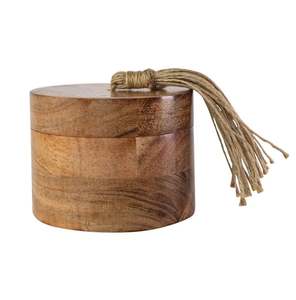 Nuevo tarro de madera rústica bote de cocina para especies de alimentos contenedor de almacenamiento de frutas secas tarro hogar hotel restaurante Decoración de cocina - Product Image 5