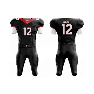 Uniforme de football américain à manches courtes personnalisable en polyester 100% de haute qualité, nouveau design, respirant, coupe parfaite - Product Image 2