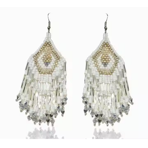 Pendientes de Moda con Cuentas Bordadas, Clásicos, Ecológicos, Hechos a Mano, para Mujeres y Niñas, Exportador de India, Más Vendidos - Product Image 2