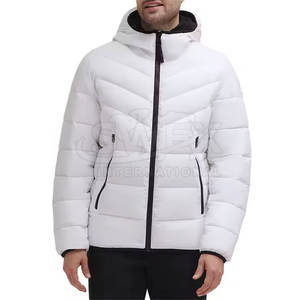 Chaqueta de invierno burbuja con capucha de poliéster de nailon superventas para hombre chaqueta de invierno burbuja con capucha hecha a medida para hombre - Product Image 1