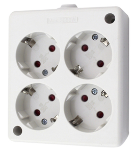 Serie Mega con base quadrata e 4 prese senza cavo (GSC 0800231) - Product Image 1