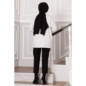 Abrigo Cachemira Hijab Herringbone Gris - Product Image 5