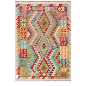 พรมกิลิมไมมาณา อัฟกานิสถาน ขนาด 155 x 112 ซม. พรมทอมือแบบดั้งเดิมและชุดพรม - Product Image 1