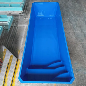 Coque de piscine de spa de nage en fibre de verre sur mesure de grande taille avec jacuzzi et hydromassage pour installation enterrée - Product Image 2