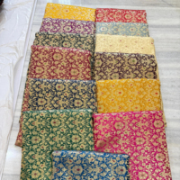 Tissu de brocart de soie imprimé, tissé à la main, de luxe, exquis, jacquard organique, écologique, pour robes de mariée pour filles et ameublement haut de gamme