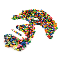 Blocs de comptage d'apprentissage des mathématiques, compteurs de cubes de liaison, kit de liaison de mathématiques en plastique, cubes empilables imbriqués