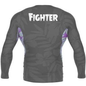 Rashguard แขนยาวสีเทาที่กําหนดเอง OEM Bjj Rashguard มวยไทย Rashguard และคิกบ็อกซิ่งการฝึกอบรมกีฬาเสื้อกีฬา - Product Image 5