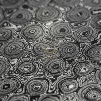 Billet d'acier au carbone forgée DD-Raindrop-417 Damas avec motif carré et rond dureté 58-62 HRC pour la fabrication de couteaux