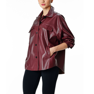 2024 nouveau Style femmes chemises en cuir en cuir en gros femmes chemises nouveau Design chemises en cuir à vendre - Product Image 1