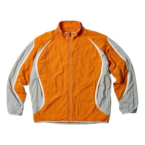 Veste de sport personnalisée imperméable pour la course à pied, avec fermeture éclair, imprimé, bandes réfléchissantes, coupe-vent en polyester froissé noir pour homme - Product Image 3