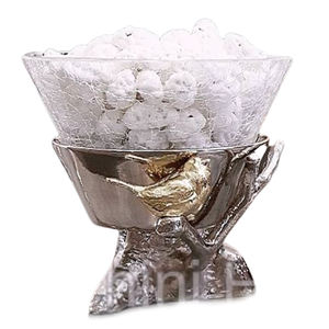 Bol en métal en laiton plaqué or servant des bols modernes en céramique gratuits ustensiles de cuisine accessoires de table à manger - Product Image 4