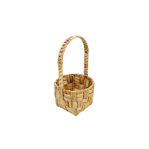 Artex Dong Thap Rustic Oval Natural Water Hyacinth Woven Mini <b>Picnic</b> <b>Basket</b> with Handle - Product Image 2