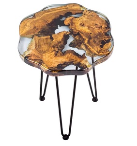 Table basse en résine époxy Table d'appoint de canapé en bois de chevet au design moderne Table d'appoint à usage multiple pour plusieurs endroits. - Product Image 5