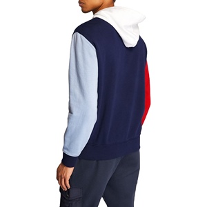 Jersey con capucha de patrón sólido informal para hombre, 100% de algodón polar, logotipo personalizado bordado, Sudadera con capucha térmica transpirable de secado rápido para invierno - Product Image 3