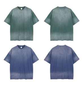 เสื้อยืดผู้ชายโอเวอร์ไซส์สไตล์วินเทจผ้าคอตตอน100% แอซิดด์ลายพิมพ์ DTG เสื้อยืดกราฟิกไซส์พิเศษสำหรับผู้ชาย - Product Image 1