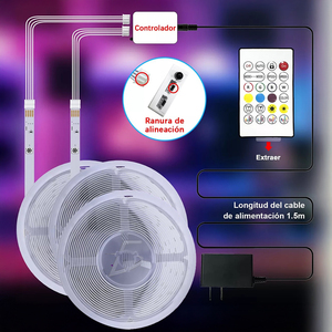 RGB สำหรับแถบไฟ LED อัจฉริยะบลูทูธ รีโมทคอนโทรล IR 44 ปุ่ม + แอพซิงค์เพลงพร้อมสายไฟ PCB สีดำ 5V WS2812B - Product Image 4