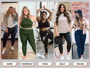 Paquete de 3 mallas de talla grande para mujer-Pantalones elásticos de cintura alta con control de barriga para entrenamiento Yoga Correr para correr Ciclismo Yoga - Product Image 5