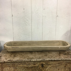 Bol à pâte en bois sculpté à la main Bol en bois décoratif de cuisine de style ferme rustique pour la maison ou la pièce maîtresse - Product Image 5