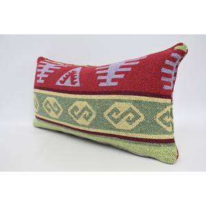 Almohada roja de lana bohemia de lujo, cojín tejido geométrico Vintage de 12x24 pulgadas para sofá, uso doméstico, tela de estilo navideño - Product Image 4