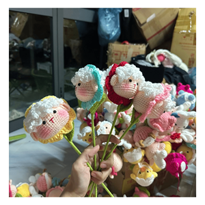 Flor de Ganchillo, Flor de Ganchillo de Hilo Colorido para Decoración de Fiestas, Proyectos de Bricolaje y Adornos de Regalos, Vietnam - Product Image 1