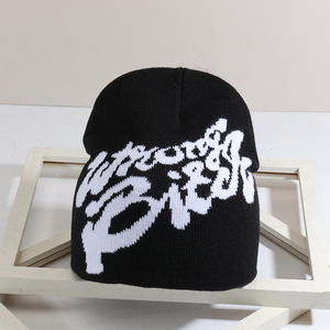 หมวกบีนนี่ถักแบบกลับด้านได้หมวกลายหัวกะโหลกพิมพ์ภาพสำหรับฤดูหนาวชายหาดการเดินทางทางธุรกิจโลโก้ออกแบบได้ตามต้องการ - Product Image 4